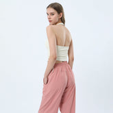 Neckholder-Tanktop mit Kordelzug